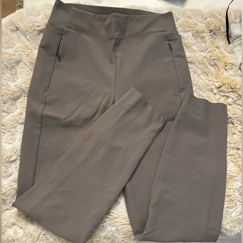 Athleta tan straight leg pants